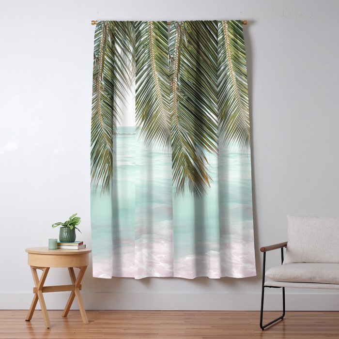 Tropical Escape - Palm Beach Wall Art Print Window Curtain Gallery Image 5