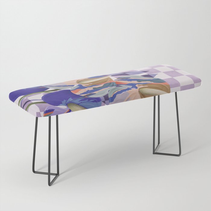 Modern artistic flowery tropical Bench Gallery Image 1