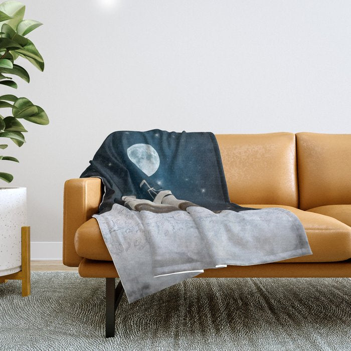 the pirate ghost ship Throw Blanket Gallery Image 1