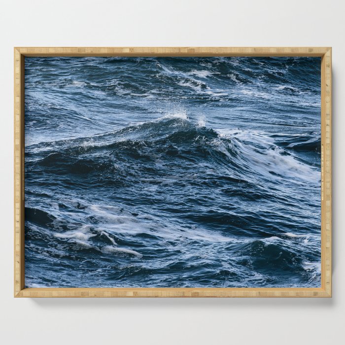 Marbled Waves of Blue Serving Tray Gallery Image 1