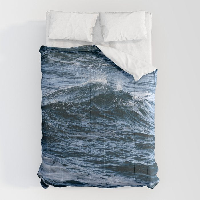 Marbled Waves of Blue Comforter Gallery Image 6