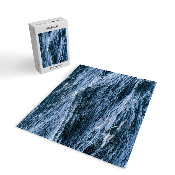 Marbled Waves of Blue Jigsaw Puzzle Gallery Image 2