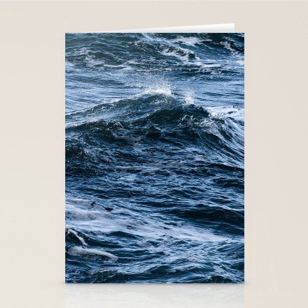 Marbled Waves of Blue Stationery Card Gallery Image 1