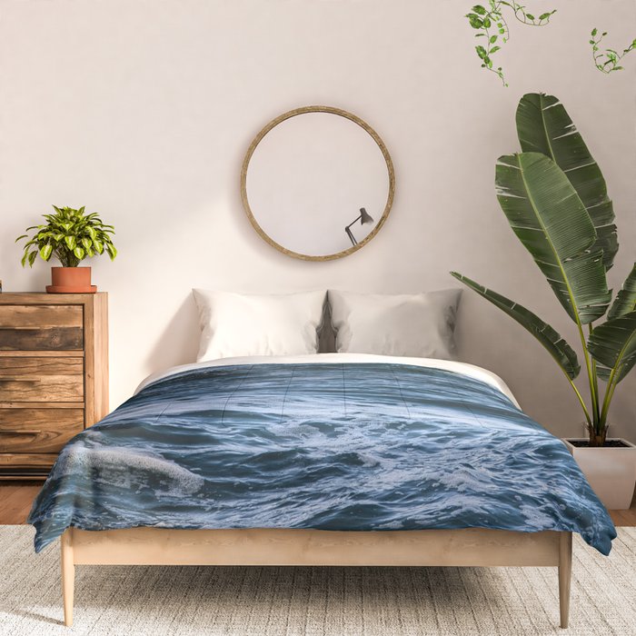 Marbled Waves of Blue Comforter Gallery Image 3
