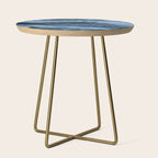 Marbled Waves of Blue Side Table Gallery Image 1