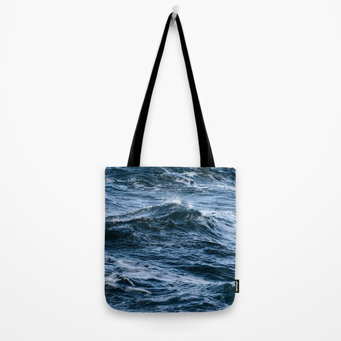 Marbled Waves of Blue Tote Bag Gallery Image 2