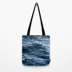 Marbled Waves of Blue Tote Bag Gallery Image 2