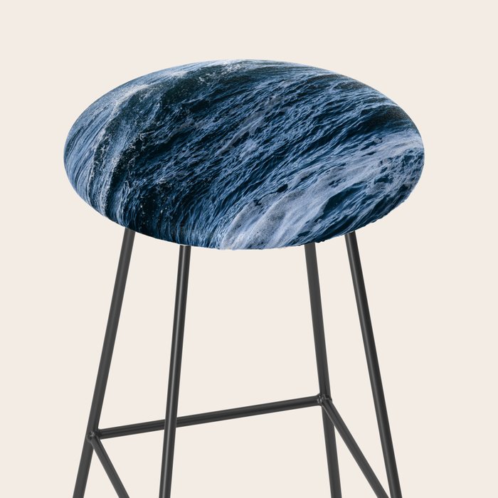 Marbled Waves of Blue Stool Gallery Image 2