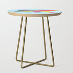 Fractal Bear - neon colorways Side Table Gallery Image 1