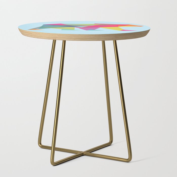 Fractal Bear - neon colorways Side Table Gallery Image 1
