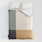 Color Block Line Abstract LXX Retro Boho Duvet Cover Gallery Image 6
