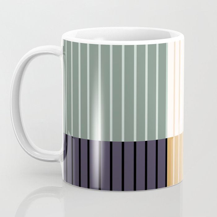Color Block Line Abstract LXX Retro Boho Coffee Mug Gallery Image 3