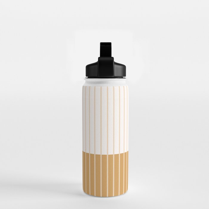 Color Block Line Abstract LXX Retro Boho Water Bottle Gallery Image 2