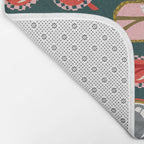 Retro Sunglasses - Pink & Red on Teal Bath Mat Gallery Image 2