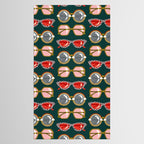Retro Sunglasses - Pink & Red on Teal Tablecloth Gallery Image 2