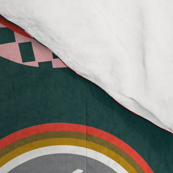 Retro Sunglasses - Pink & Red on Teal Comforter Gallery Image 4