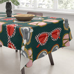 Retro Sunglasses - Pink & Red on Teal Tablecloth Gallery Image 3
