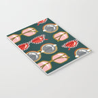 Retro Sunglasses - Pink & Red on Teal Notebook Gallery Image 3