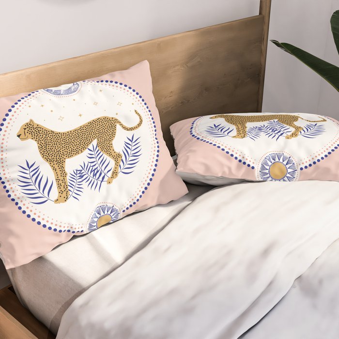 Wild Cheetah and the Moon 2 Pillow Sham Gallery Image 2