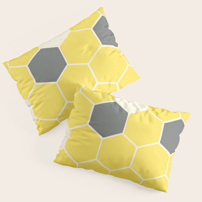 Yellow Honeycomb Pillow Sham Gallery Image 3