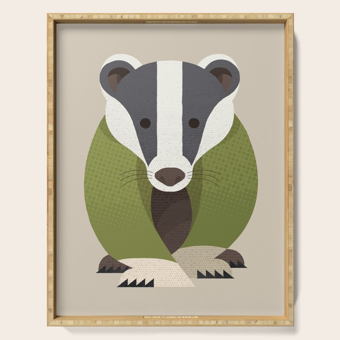 Whimsy Badger Serving Tray Gallery Image 1