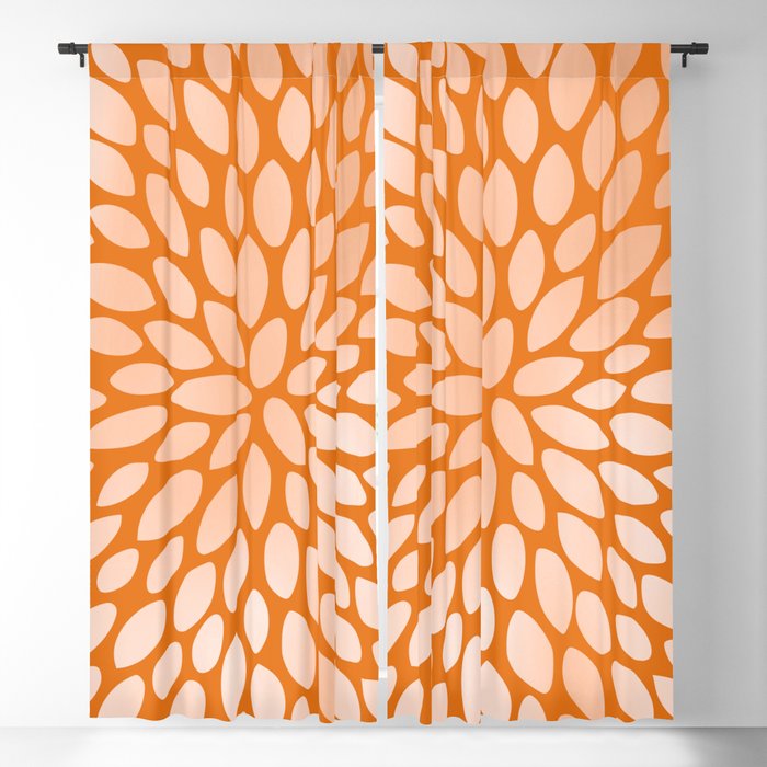 Floral Bloom in Orange Window Curtain Gallery Image 5
