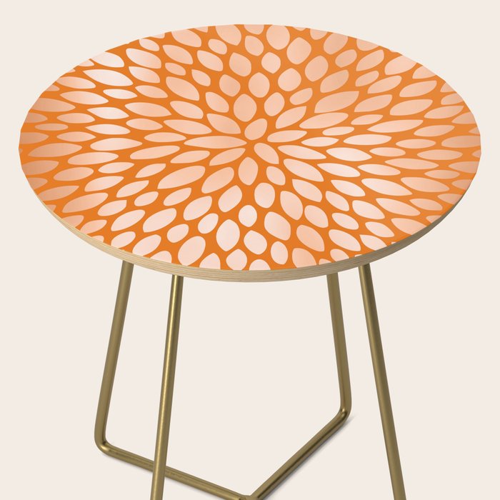 Floral Bloom in Orange Side Table Gallery Image 2