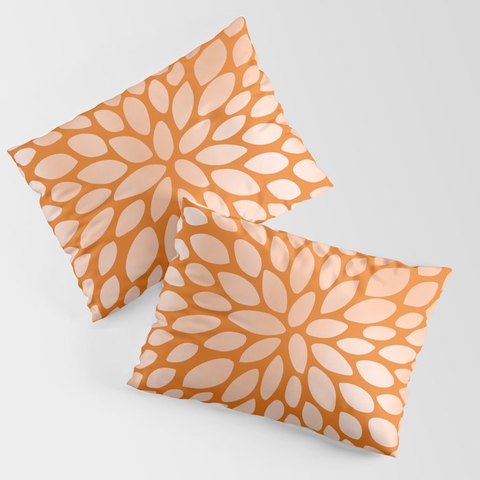 Floral Bloom in Orange Pillow Sham Gallery Image 3