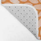 Floral Bloom in Orange Bath Mat Gallery Image 2