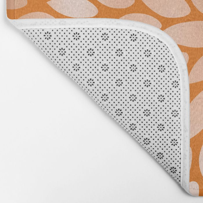 Floral Bloom in Orange Bath Mat Gallery Image 2