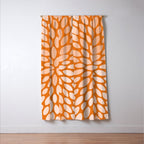 Floral Bloom in Orange Window Curtain Gallery Image 3