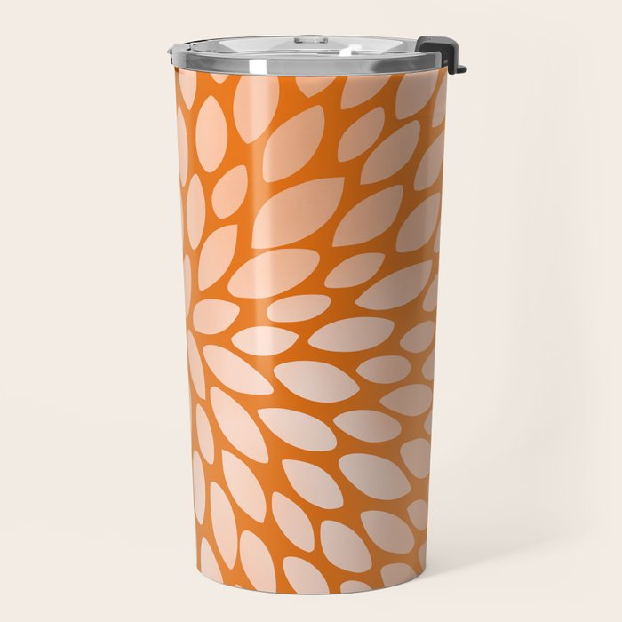 Floral Bloom in Orange Travel Mug Gallery Image 2