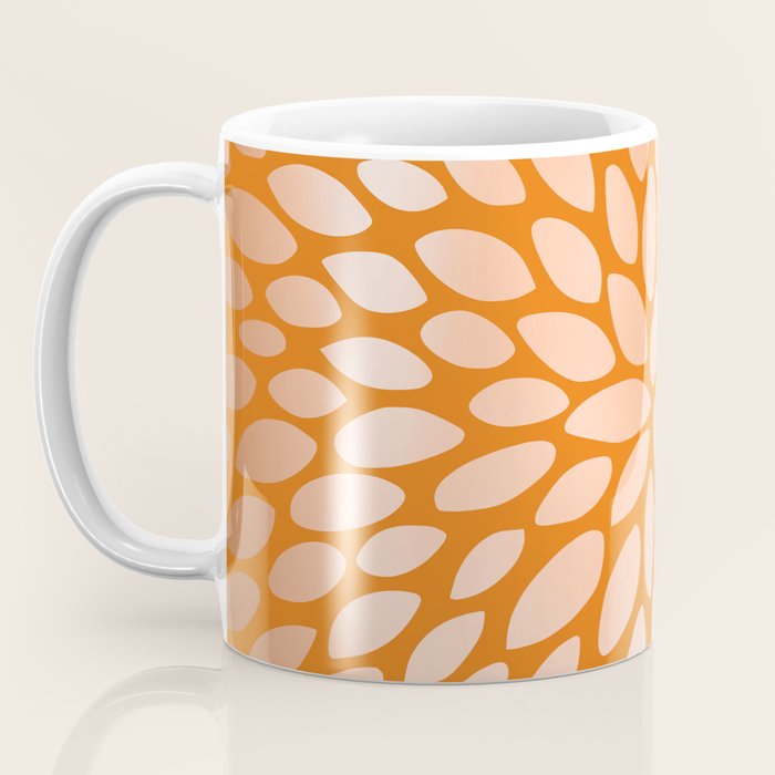 Floral Bloom in Orange Coffee Mug Gallery Image 3