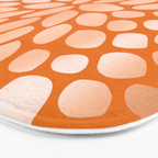 Floral Bloom in Orange Bath Mat Gallery Image 3