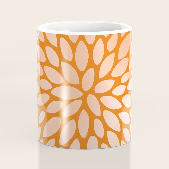 Floral Bloom in Orange Coffee Mug Gallery Image 4