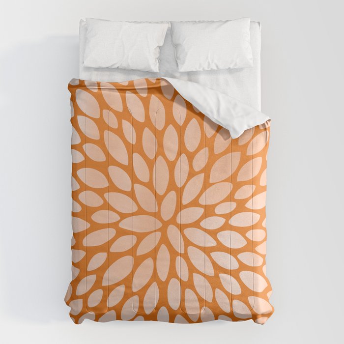 Floral Bloom in Orange Comforter Gallery Image 6