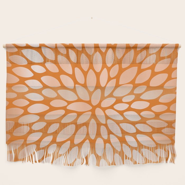 Floral Bloom in Orange Wall Hanging Gallery Image 1