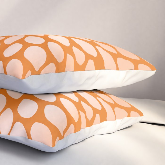 Floral Bloom in Orange Pillow Sham Gallery Image 3