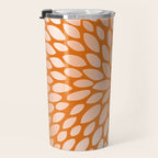 Floral Bloom in Orange Travel Mug Gallery Image 3
