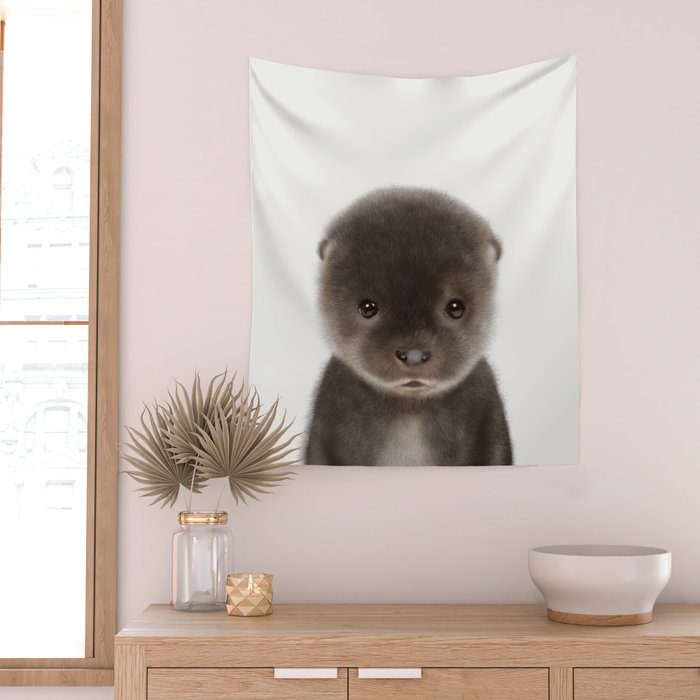 Baby Otter Wall Tapestry Gallery Image 2