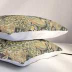 William Morris Teal Forest,peacock,birds Pillow Sham Gallery Image 3