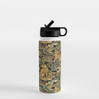 William Morris Teal Forest,peacock,birds Water Bottle Gallery Image 1