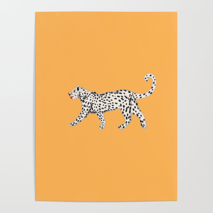 White fashionable cheetah  Poster Gallery Image 1