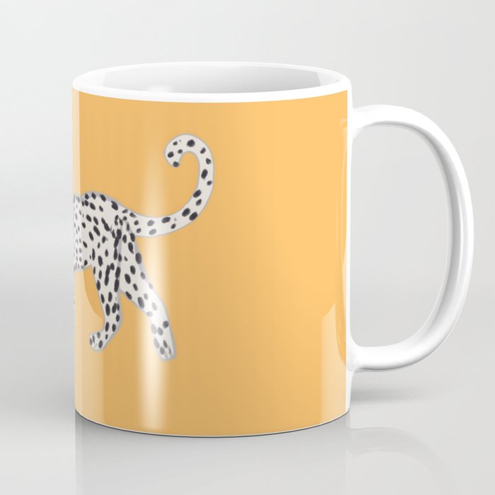 White fashionable cheetah  Coffee Mug Gallery Image 1
