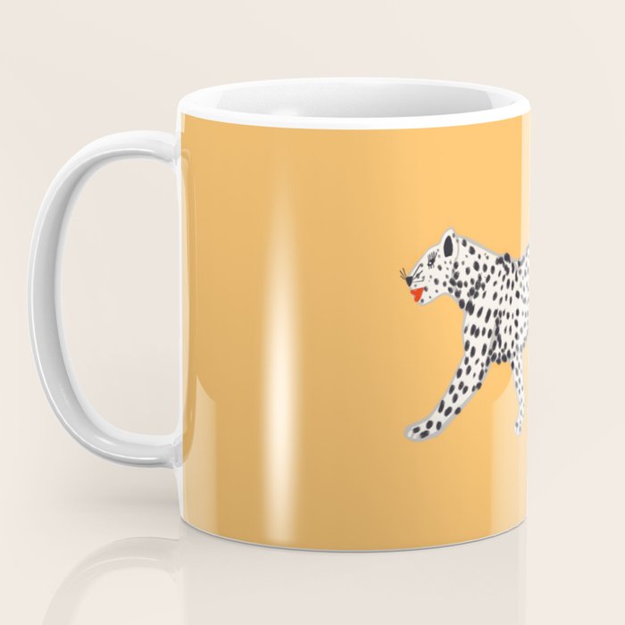 White fashionable cheetah  Coffee Mug Gallery Image 3