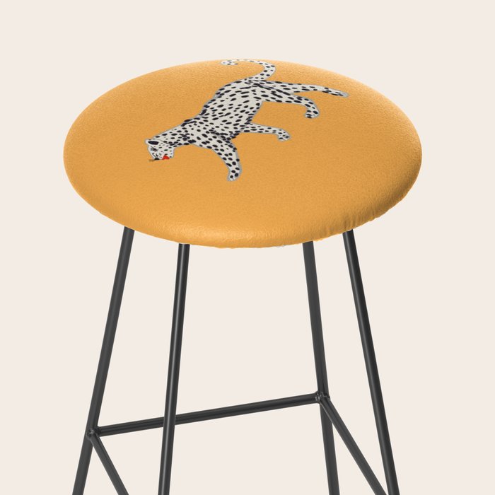 White fashionable cheetah  Stool Gallery Image 2