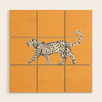 White fashionable cheetah  Wood Wall Art Gallery Image 1