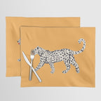 White fashionable cheetah  Placemat Gallery Image 1