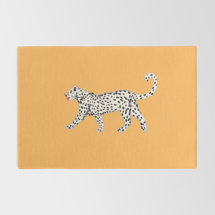 White fashionable cheetah  Rug Gallery Image 2