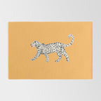 White fashionable cheetah  Rug Gallery Image 2